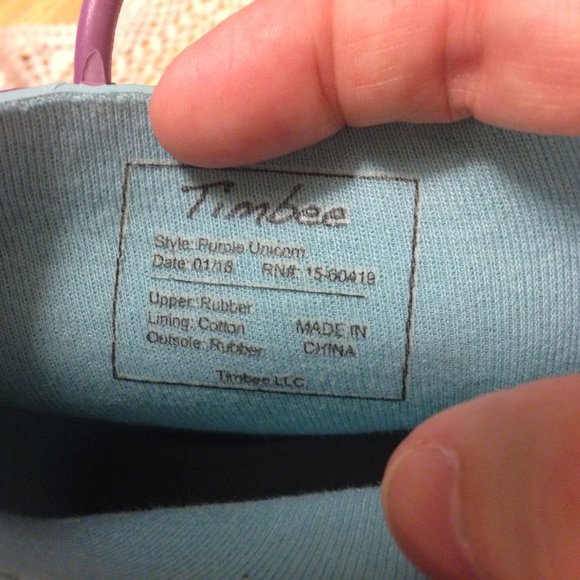 Mermaid Rain Boots by Timbee Purple Teal Size 7 NWT - Picture 7 of 10